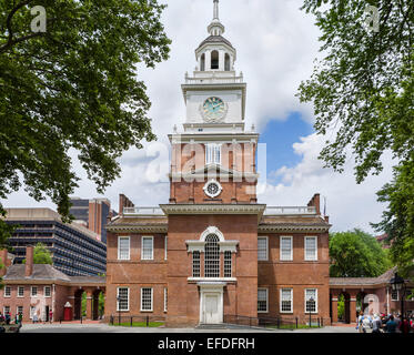 L'Independence Hall, l'Independence National Historical Park, Philadelphie, Pennsylvanie, USA Banque D'Images