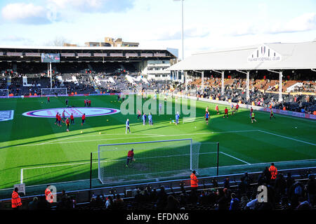 Match de football Fulham vs Sunderland au terrain de football de Craven Cottage, Stevenage Road, Fulham, Grand Londres, Angleterre, Royaume-Uni Banque D'Images