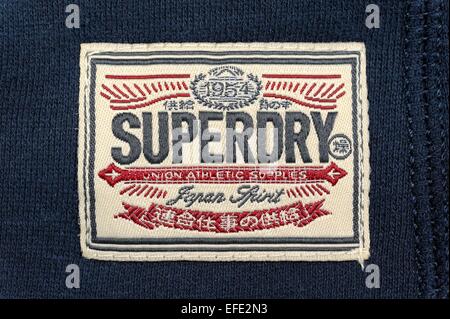 Logos marque de vêtements Superdry Banque D'Images