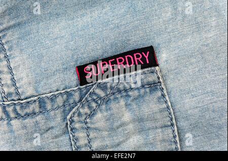 Logos marque de vêtements Superdry Banque D'Images