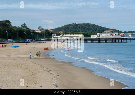 Rhos on sea, Colwyn Bay, plage, bord de mer, au nord du Pays de Galles, Royaume-Uni Banque D'Images