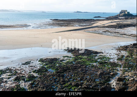 Fort National, Saint Malo, Bretagne, France Banque D'Images