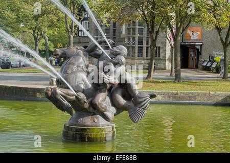Fontaine, Port Sunlight, Bebington, Wirral, Merseyside, Royaume-Uni Banque D'Images