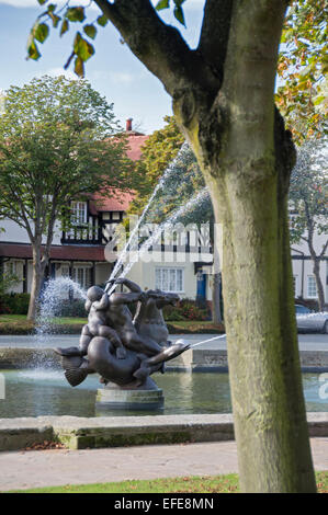Fontaine, Port Sunlight, Bebington, Wirral, Merseyside, Royaume-Uni Banque D'Images