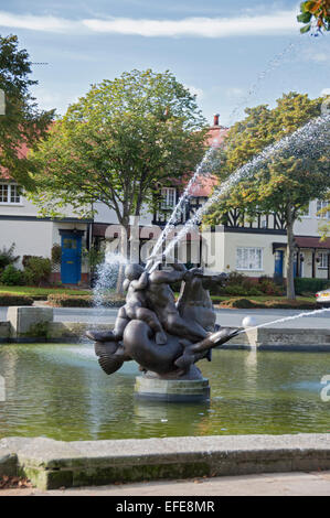 Fontaine, Port Sunlight, Bebington, Wirral, Merseyside, Royaume-Uni Banque D'Images