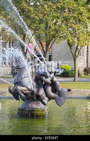 Fontaine, Port Sunlight, Bebington, Wirral, Merseyside, Royaume-Uni Banque D'Images