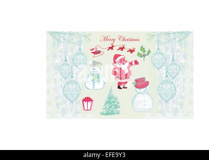 Hand drawn doodles noël set Illustration de Vecteur