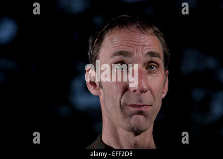 Un portrait de Will Self au Edinburgh International Book Festival à Charlotte Square Gardens par Pako Mera Pic Banque D'Images