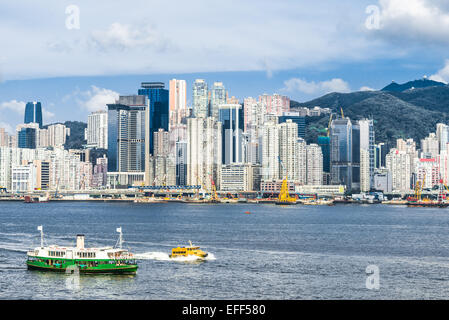 Le centre ville et front de mer à Causeway Bay à Hong Kong Banque D'Images