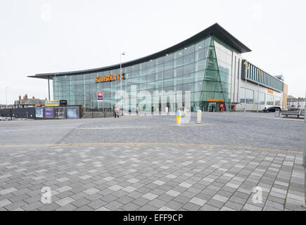 Sainsburys Blackpool North verre. crédit : lee ramsden / alamy Banque D'Images