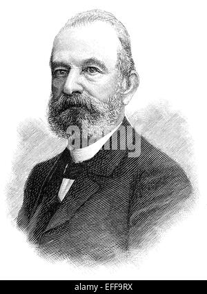 Otto Baensch, 1825 - 1898, un officier prussien, ingénieur de construction à la construction de canal de Kiel, Banque D'Images