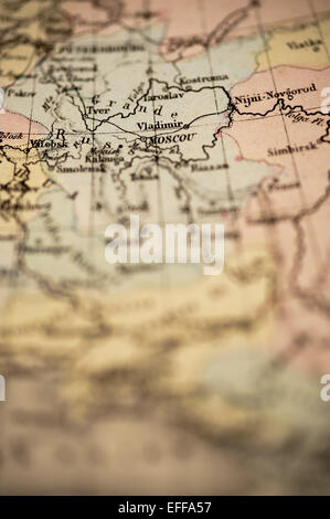 Meubles en site du roman classique Atlas C : 1869. Selective Focus sur Moscou, Russie. Banque D'Images
