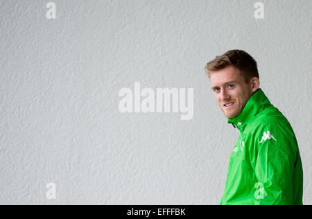 Wolfsburg, Allemagne. 06Th Feb 2015. Nouvelle signature de l'équipe de football Bundesliga VfL Wolfsburg André Schuerrle de trains sur le site d'entraînement de l'équipe de Wolfsburg, Allemagne, 03 février 2015. PHOTO : JULIAN STRATENSCHULTE/dpa/Alamy Live News Banque D'Images