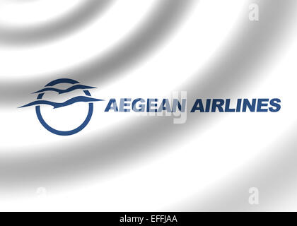 Aegean Airlines icône logo emblème drapeau symbole Banque D'Images