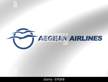 Aegean Airlines icône logo emblème drapeau symbole Banque D'Images