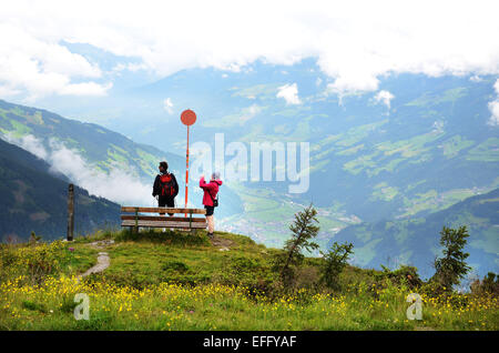 À quelques Penkenalm Ahorn, montagnes Zillertal Tirol Autriche Banque D'Images