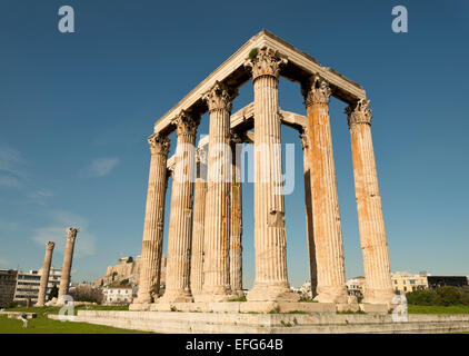 Temple de Zeus à Athènes, Grèce. Banque D'Images