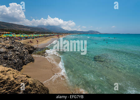 La plage de Falassarna dans Chania Crete island Banque D'Images