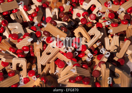 Les jouets en bois à Nerja Espagne Banque D'Images