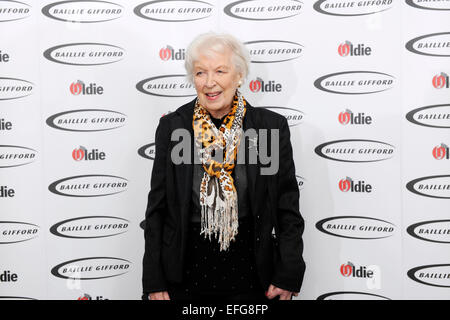 Londres, Royaume-Uni. 3 Février, 2015. Simpsons sur le Strand, London June Whitfield à l'ancien de l'année 2015 Crédit : NEIL SPENCE/Alamy Live News Banque D'Images