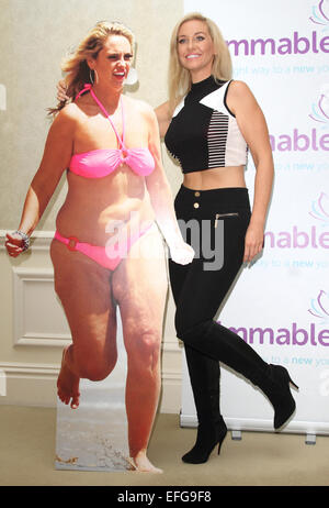 Josie Gibson lance un Slimmables à un photocall à l'hôtel de renom, Marylebone, Londres le 3 février 2015 Photo de Keith Mayhew Banque D'Images