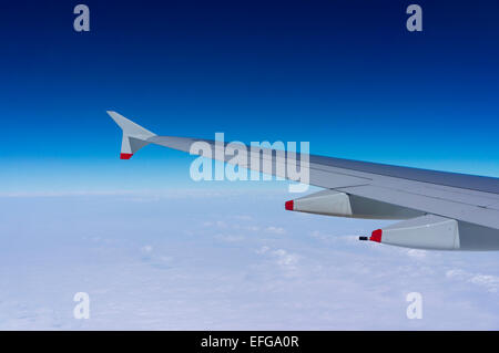 L'aile de l'Airbus A380 Banque D'Images