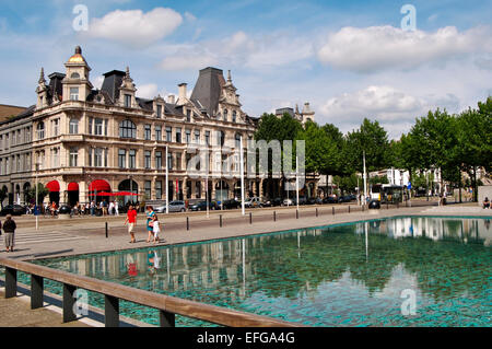 Belgique, Flandre orientale, Anvers, Musée Royal des beaux-Arts, Musée Royal des Beaux-Arts, fontaine profonde Banque D'Images