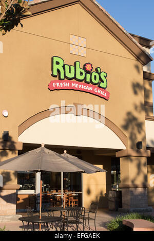 Rubios Mexican Grill franchise en Californie USA spécialisé dans la cuisine mexicaine, avec un accent sur fish tacos Banque D'Images