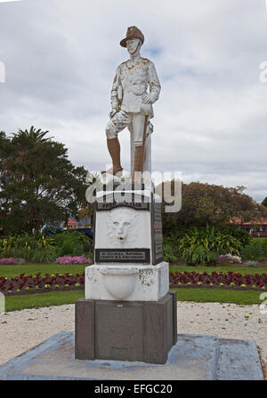 Statue de Rotorua de Sergent Fred. W. Wylie de Galatée dans la guerre d'Afrique du Sud Banque D'Images