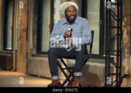 Ziggy Marley parle de sa tournée actuelle et nouvel album 'Fly Rasta' pendant la construction de l'AOL AOL à l'Administration centrale comprend : Ziggy Marley Où : New York, New York, United States Quand : 01 août 2014 Banque D'Images