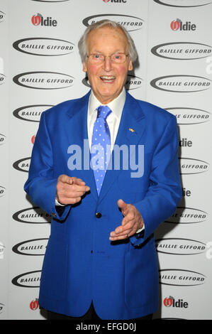 Londres, Royaume-Uni, 03 février 2015 Nicholas Parsons assiste à l'ancien de l'année le déjeuner tenu à Simpson's-dans-le-Volet Crédit : JOHNNY ARMSTEAD/Alamy Live News Banque D'Images