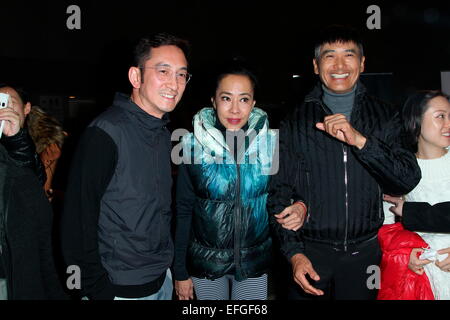 Hong Kong, Chine. 06Th Feb 2015. Yun-Fat Chow couple vient de regarder Carina Lau dans Hong Kong, Chine le 03 février, 2015. Top : Crédit Photo Corporation/Alamy Live News Banque D'Images