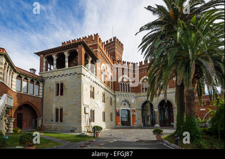 Castello d'Albertis, Museo delle culture del Mondo, Gênes, ligurie, italie Banque D'Images