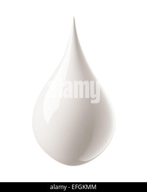 Goutte de lait frais isolated on white Banque D'Images