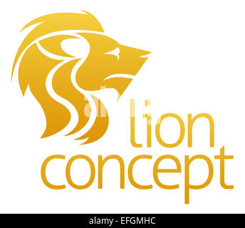 Un résumé illustration d'un lion concept design Banque D'Images