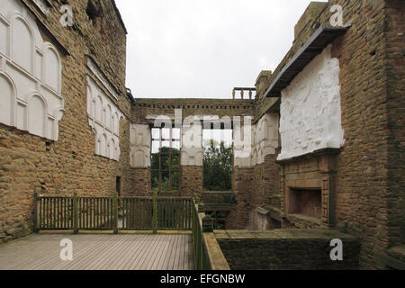 Hill Grand Chambre. Plus grand prix à l'égard de l'hospitalité de l'Old Hall Hardwick Hall, ancienne maison d'origine de la musaraigne d'Elizabeth Banque D'Images