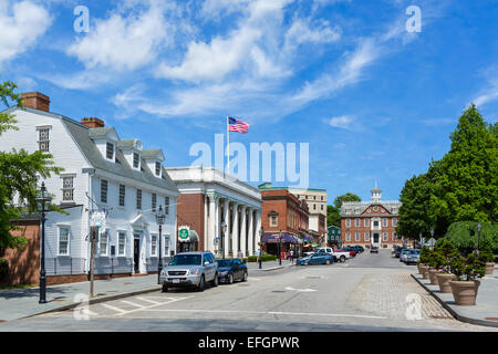 Washington Square, au centre-ville de Newport, Rhode Island, USA Banque D'Images