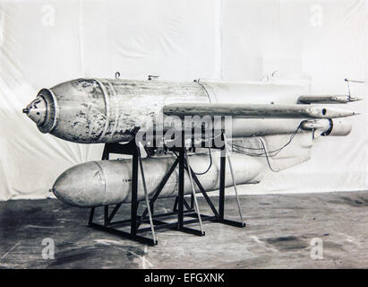 Capturé Henschel HS 293 anti-navires de surface à l'air sur l'affichage des missiles guidés. Banque D'Images