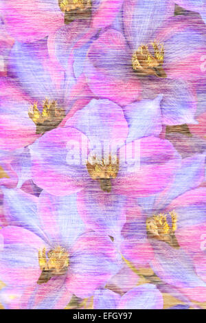 Une image de fond subtile stylisée à partir d'une photo de Delphinium fleurs ; pour l'utiliser comme image de fond avec l'espace pour votre copie Banque D'Images