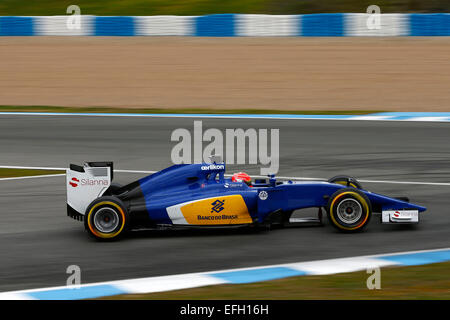 Jerez, Espagne. 4 Février, 2015. Sport Automobile : Championnat du Monde de Formule 1 de la FIA 2015, Test à Jerez, le Crédit photo : dpa alliance/Alamy Live News Banque D'Images