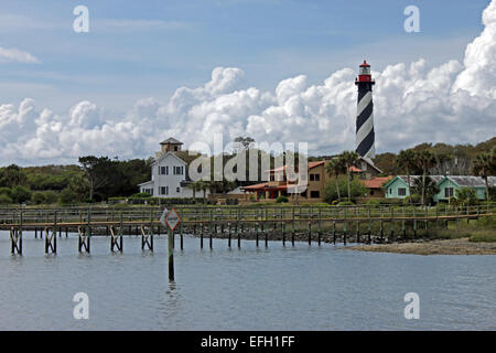 Le phare de St Augustine en Floride. Banque D'Images