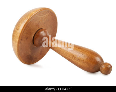 Champignons en bois sock darner isolated on white background, studio shot Banque D'Images