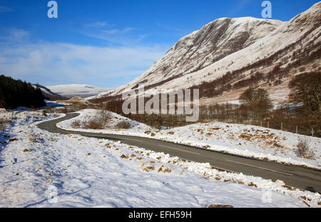 Scène d'hiver dans la région de Glen Nevis, Highlands, Lochaber Banque D'Images