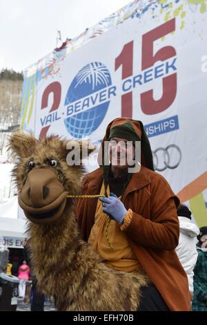 Beaver Creek, Colorado, USA. 06Th Feb 2015. Spectateur au Championnats du Monde FIS de Ski Alpin à Beaver Creek, Colorado, USA, 03 février 2015. Les Championnats du Monde du 02 février au 15 février. Photo : Frank May/photo de l'alliance/dpa/Alamy Live News Banque D'Images