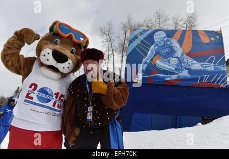 Beaver Creek, Colorado, USA. 06Th Feb 2015. Spectateurs de la Championnats du Monde FIS de Ski Alpin à Beaver Creek, Colorado, USA, 03 février 2015. Les Championnats du Monde du 02 février au 15 février. Photo : Frank May/photo de l'alliance/dpa/Alamy Live News Banque D'Images