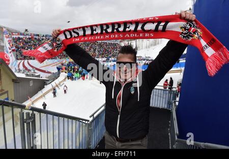 Beaver Creek, Colorado, USA. 06Th Feb 2015. Chanteur Autrichien Andreas Gabalier au Championnats du Monde FIS de Ski Alpin à Beaver Creek, Colorado, USA, 03 février 2015. Les Championnats du Monde du 02 février au 15 février. Photo : Frank May/photo de l'alliance/dpa/Alamy Live News Banque D'Images