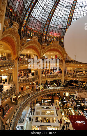 Paris, Galeries Lafayette Banque D'Images