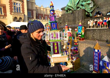 La Crèche de Noël traditionnel festival, Cracovie, Pologne, Europe Banque D'Images