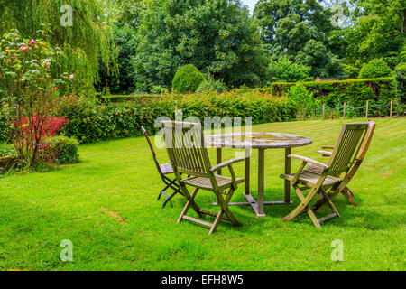 Coin jardin dans le jardin élisabéthain à Cornwall Banque D'Images