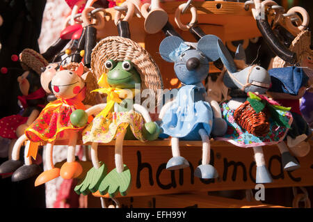 Les jouets en bois à Nerja Espagne Banque D'Images